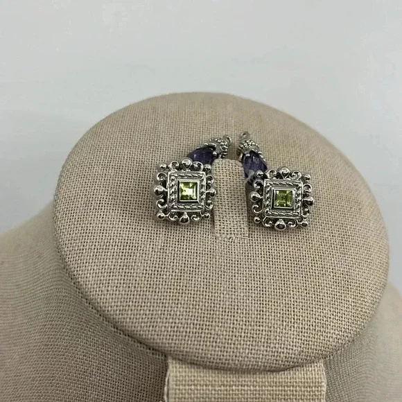 Rare Jennifer Cary 925 Silver Gemstone Earrings & Pendants Set - Picture 6 of 15